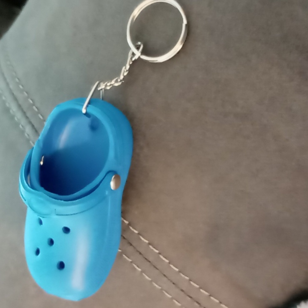 Croc blue keychain